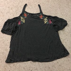 Black Off-Shoulder Shirt